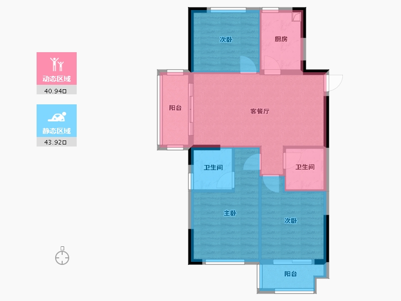 福建省-福州市-瑞屿轩-81.52-户型库-动静分区