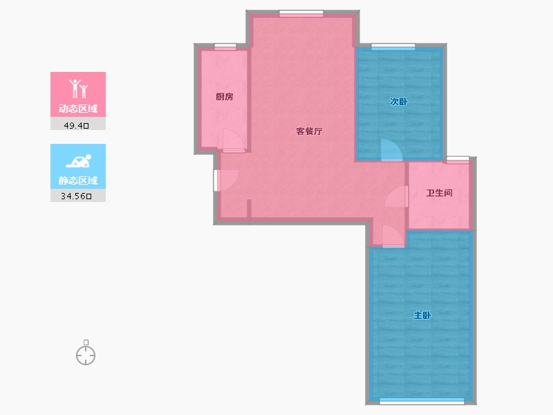 山西省-太原市-国治龙城苑-76.29-户型库-动静分区