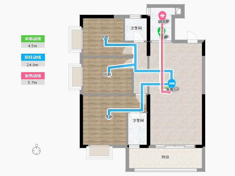 福建省-泉州市-新华家园-95.21-户型库-动静线