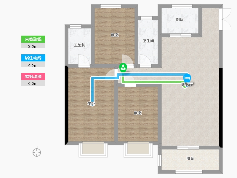 山东省-潍坊市-宏帆人和府-104.82-户型库-动静线