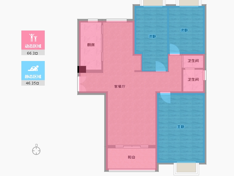 山东省-枣庄市-中安鸣翠苑三期-119.62-户型库-动静分区