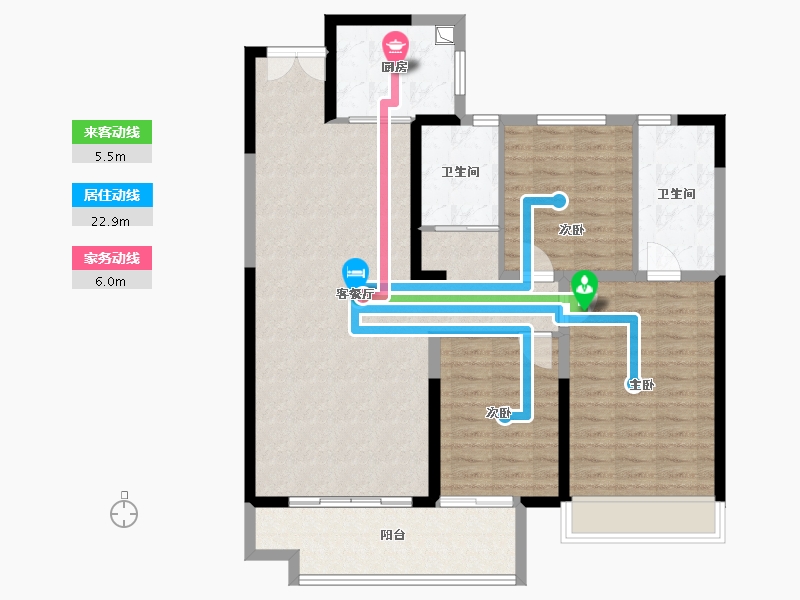 山东省-滨州市-建大壹号-108.80-户型库-动静线