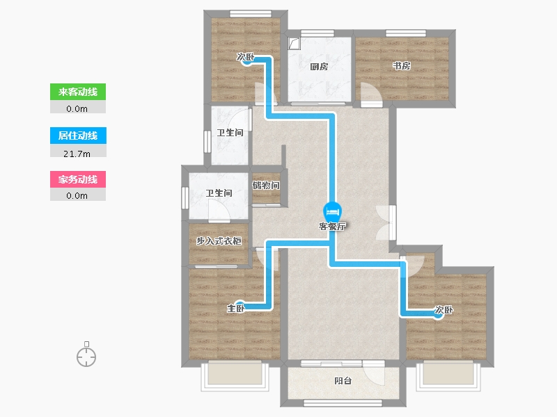 河北省-唐山市-金岸红堡-118.00-户型库-动静线