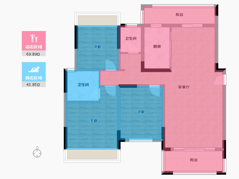 河南省-南阳市-滨湖春城-101.11-户型库-动静分区