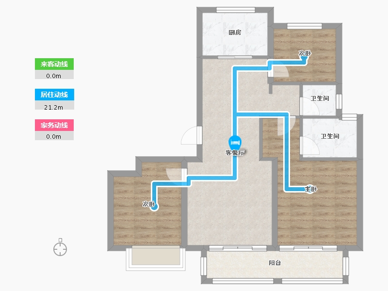 山东省-枣庄市-正德花园-93.00-户型库-动静线