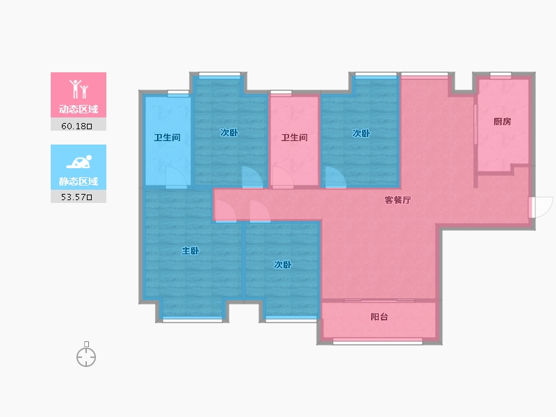 福建省-厦门市-特房朗玥公馆-103.20-户型库-动静分区