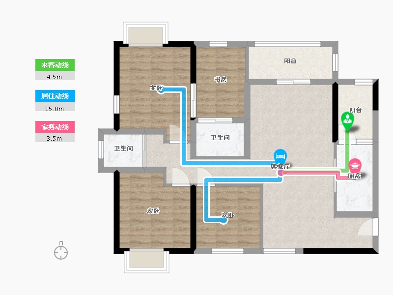 四川省-绵阳市-科大广场-92.00-户型库-动静线