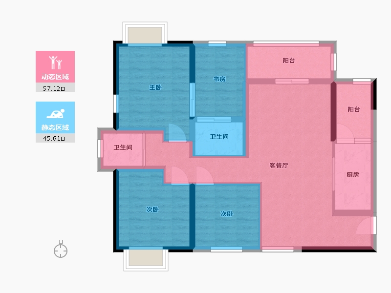 四川省-绵阳市-科大广场-92.00-户型库-动静分区