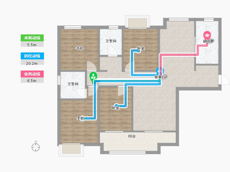 福建省-厦门市-特房朗玥公馆-103.20-户型库-动静线