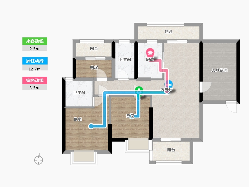 广西壮族自治区-贵港市-盛世名城-92.95-户型库-动静线