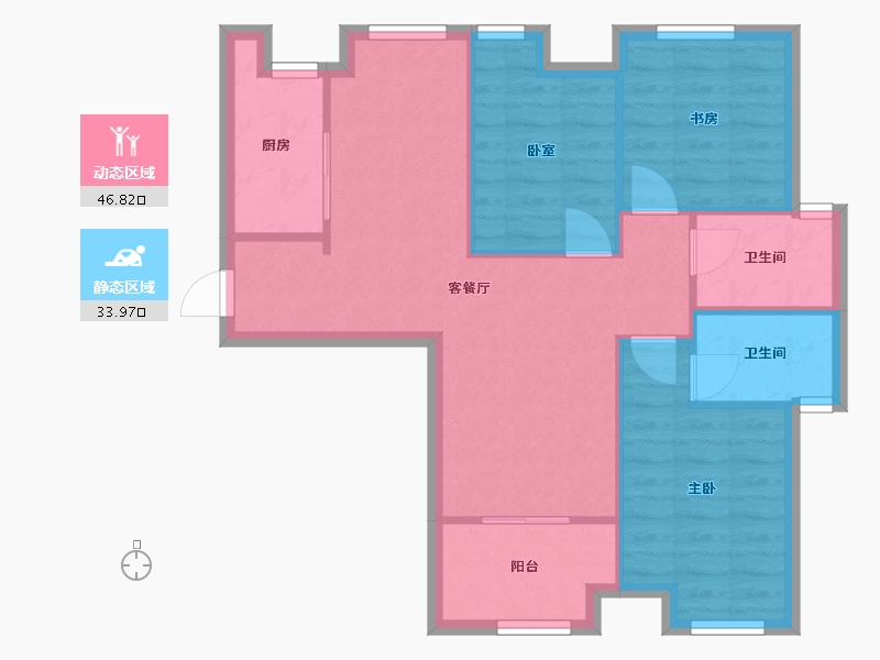 福建省-厦门市-特房新玥公馆-75.20-户型库-动静分区