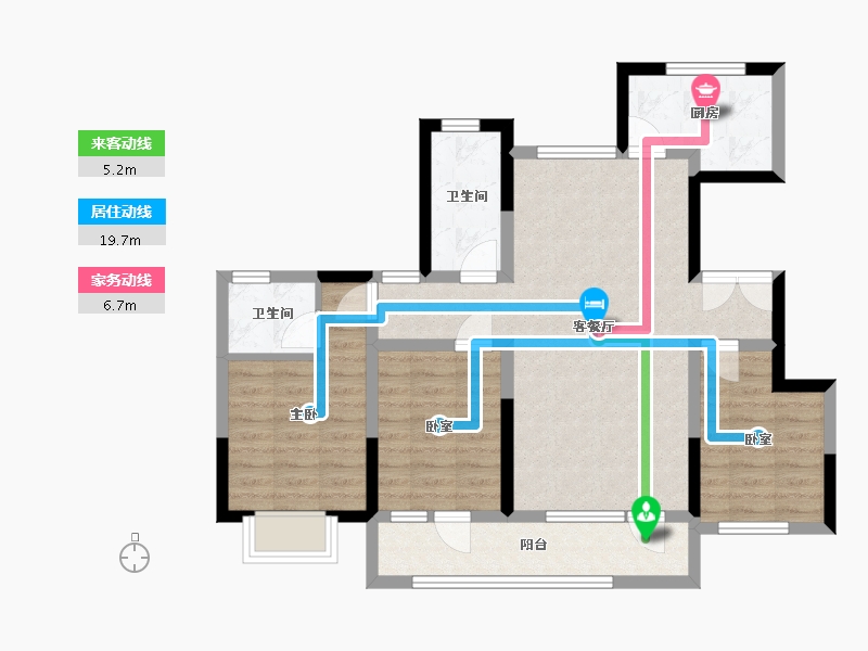 河北省-邯郸市-叁号院-102.40-户型库-动静线