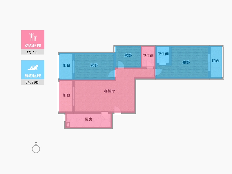 河北省-石家庄市-国瑞园-110.08-户型库-动静分区