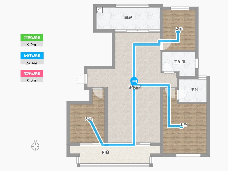 山东省-潍坊市-绿城桂语江南-113.60-户型库-动静线