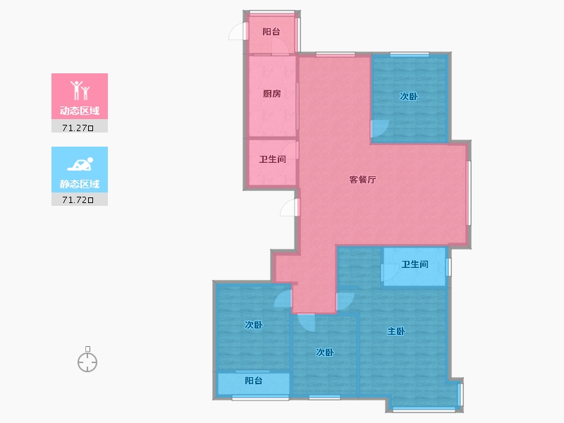 河北省-石家庄市-荣景园-136.00-户型库-动静分区