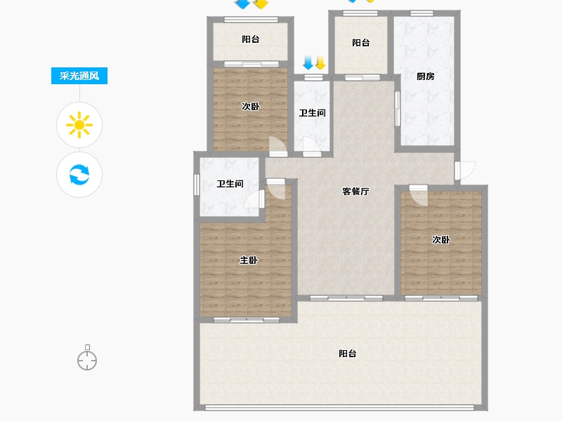 天津-天津市-红磡领世郡-120.00-户型库-采光通风