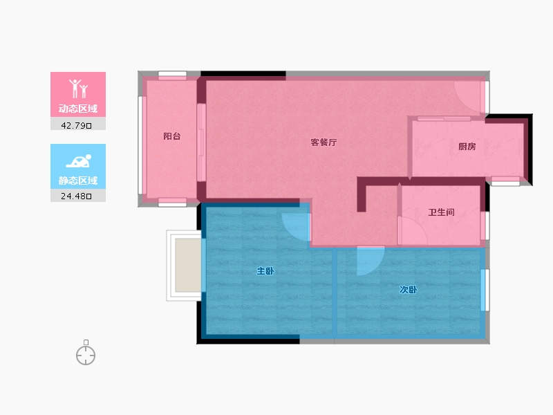 海南省-海口市-天海园小区-60.00-户型库-动静分区