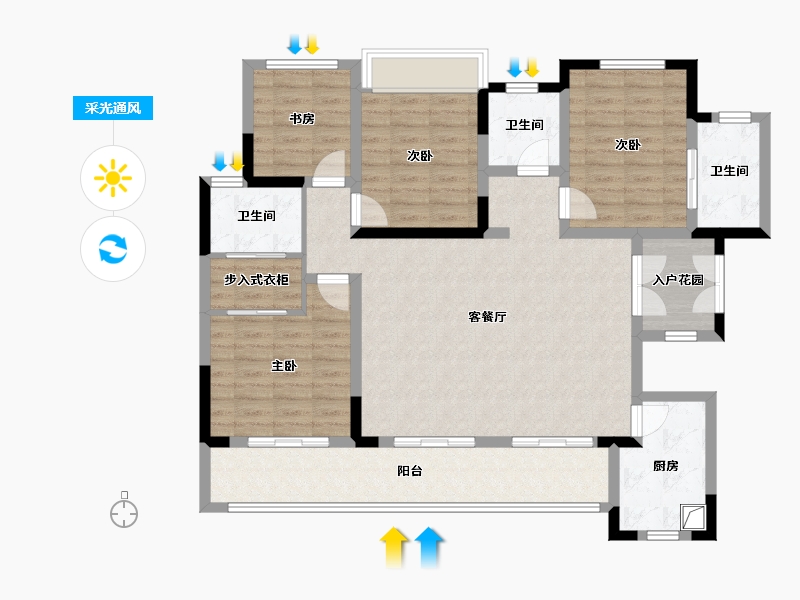 四川省-德阳市-锦利滨湖国际社区-91.20-户型库-采光通风