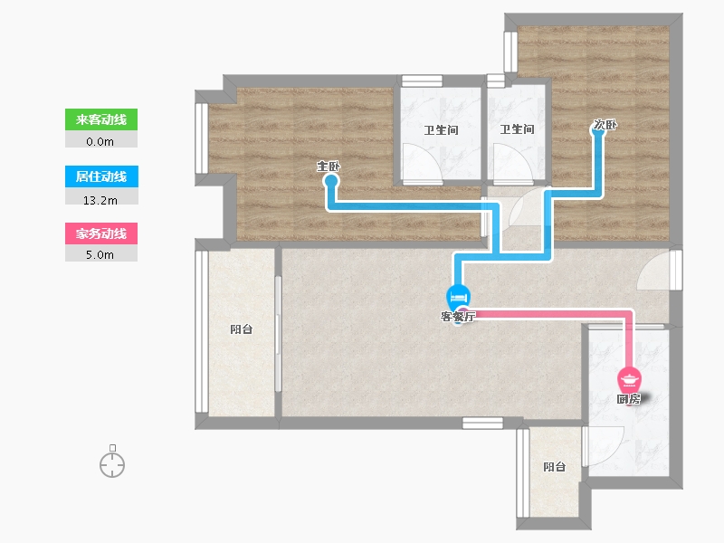 广东省-中山市-誉峯名门22号-64.00-户型库-动静线