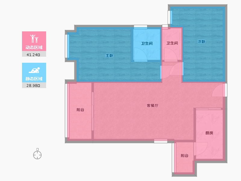 广东省-中山市-誉峯名门22号-64.00-户型库-动静分区