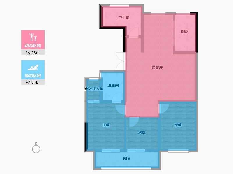 山东省-威海市-盛仕文苑-92.00-户型库-动静分区