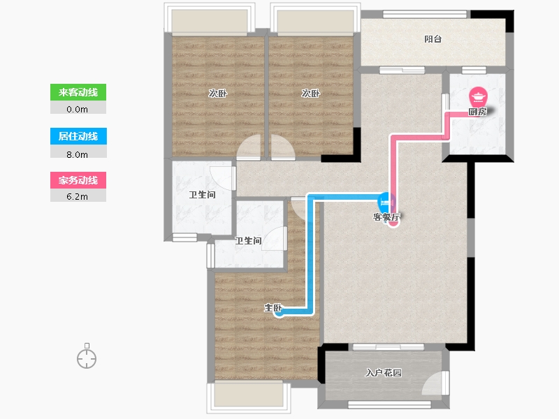 福建省-泉州市-金龙华侨城-104.00-户型库-动静线