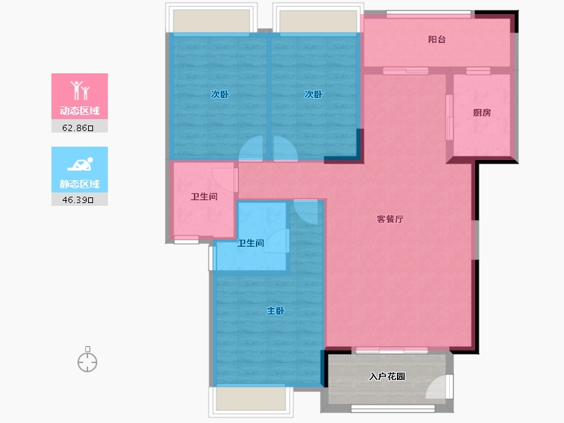 福建省-泉州市-金龙华侨城-104.00-户型库-动静分区