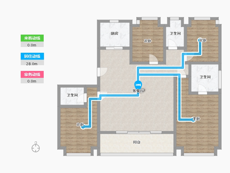 江苏省-南京市-文渊府-138.40-户型库-动静线