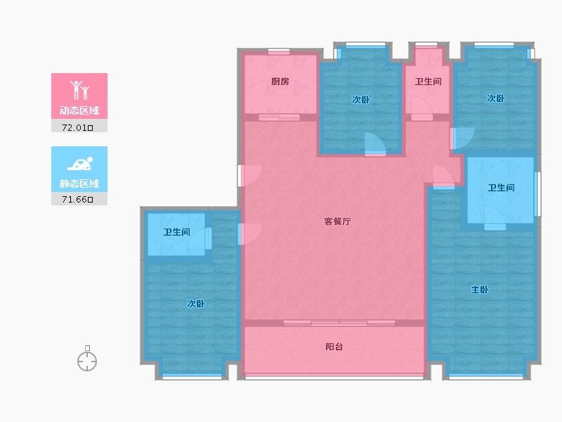 江苏省-南京市-文渊府-138.40-户型库-动静分区