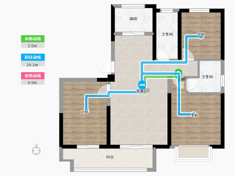 江苏省-徐州市-华宇铂悦府-97.63-户型库-动静线