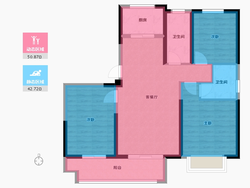 江苏省-徐州市-华宇铂悦府-97.63-户型库-动静分区