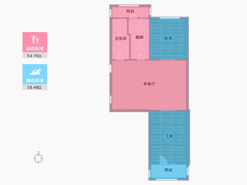 上海-上海市-康达公寓-80.00-户型库-动静分区