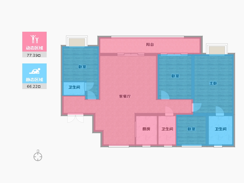 河北省-廊坊市-孔雀城樾府-184.00-户型库-动静分区