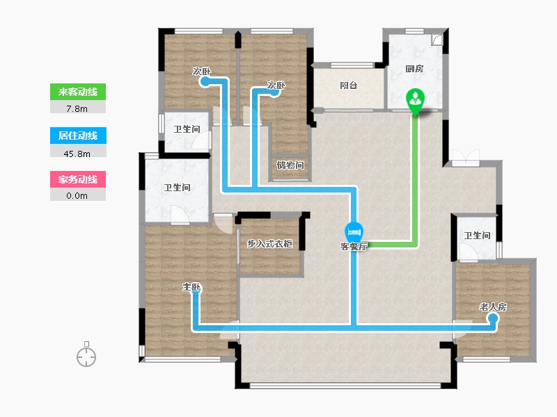 湖南省-长沙市-建发玖洲和玺-164.00-户型库-动静线