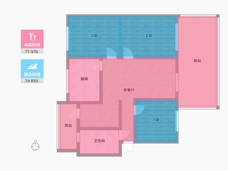 云南省-昆明市-昆明市干部退休所-97.00-户型库-动静分区