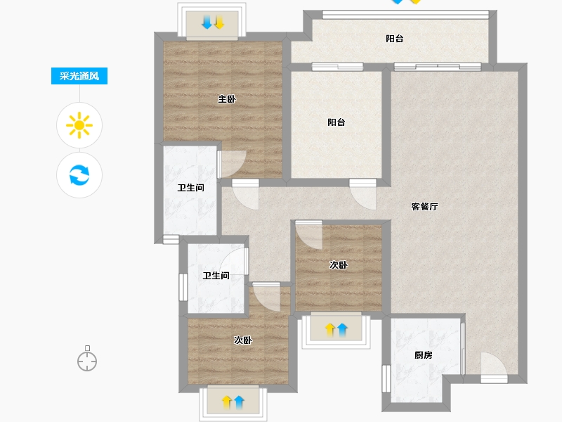 湖北省-武汉市-长江悦-112.00-户型库-采光通风