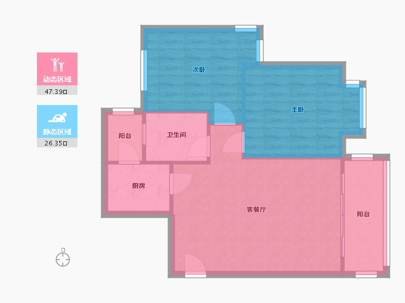 四川省-成都市-西林豫府-B区-62.59-户型库-动静分区