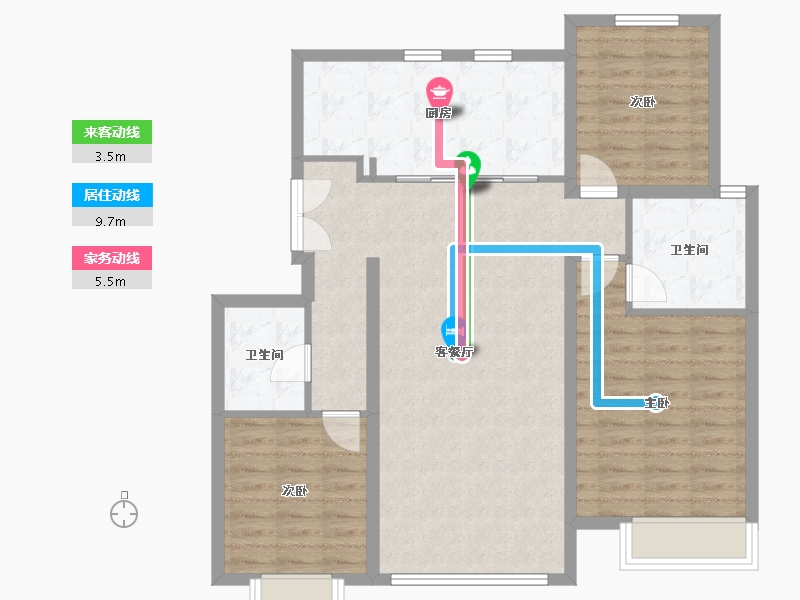 北京-北京市-融科橄榄城-一期-144.00-户型库-动静线