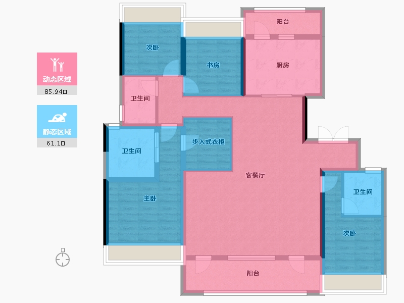 四川省-成都市-武侯区金茂府-108.00-户型库-动静分区