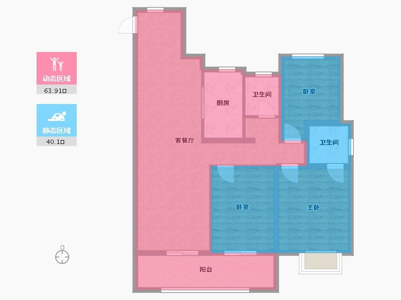 安徽省-铜陵市-鼎元公馆-92.80-户型库-动静分区