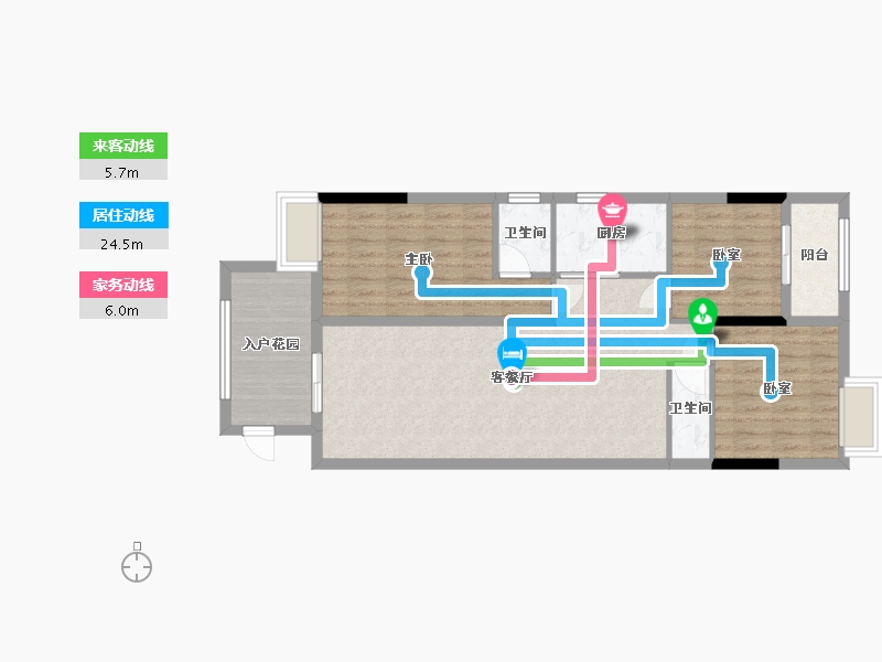 广东省-揭阳市-宝岭雅居-106.96-户型库-动静线