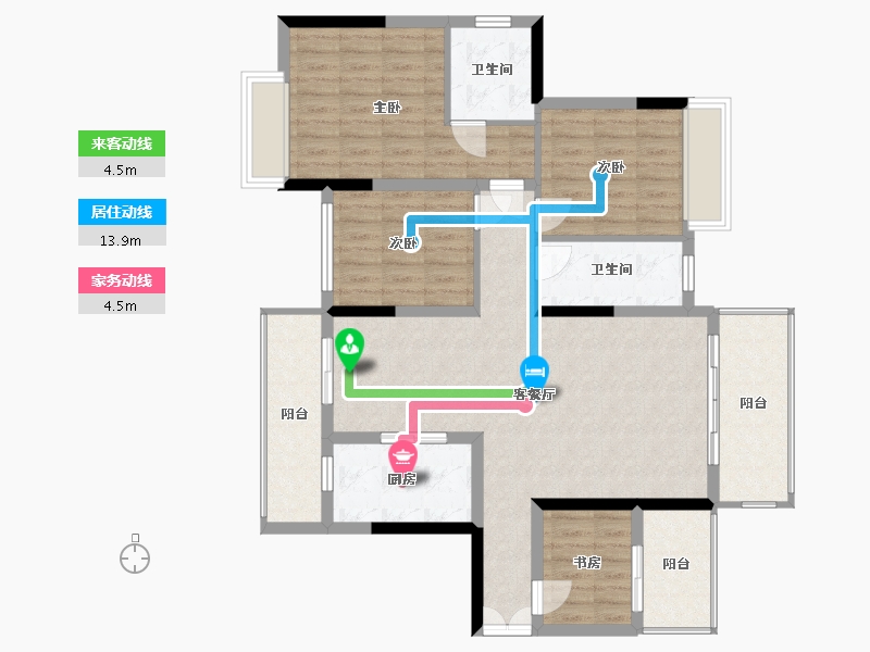 湖南省-株洲市-景秀家园-121.00-户型库-动静线