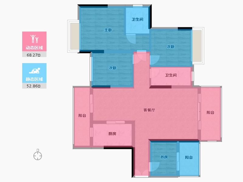 湖南省-株洲市-景秀家园-121.00-户型库-动静分区