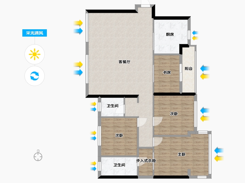 广东省-汕头市-悦江府-108.00-户型库-采光通风