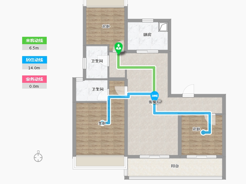 安徽省-蚌埠市-碧桂园星河岚湾-97.53-户型库-动静线