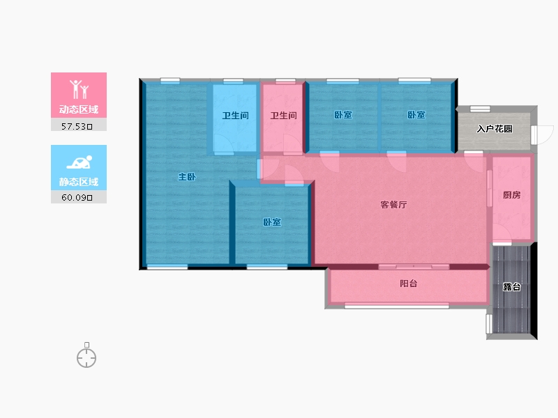 四川省-成都市-润扬观澜鹭岛-2期-125.00-户型库-动静分区