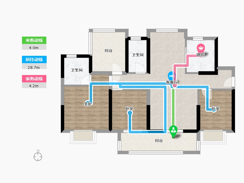 广东省-肇庆市-肇庆市鼎湖区海伦堡和悦府-97.60-户型库-动静线