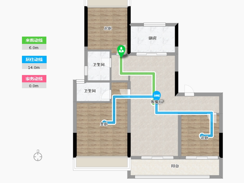 安徽省-蚌埠市-碧桂园星河岚湾-97.53-户型库-动静线