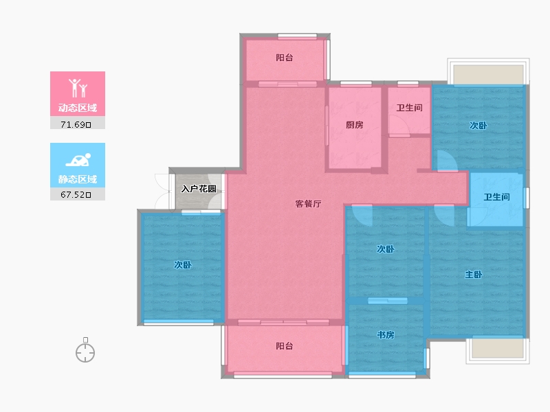 湖南省-永州市-恒祥御香山-123.00-户型库-动静分区