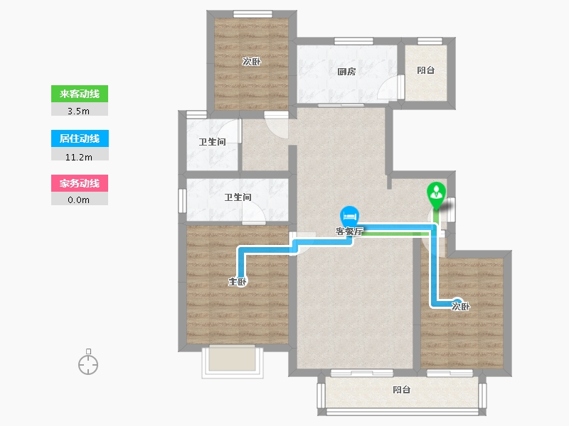 河北省-保定市-璟华庭-98.09-户型库-动静线